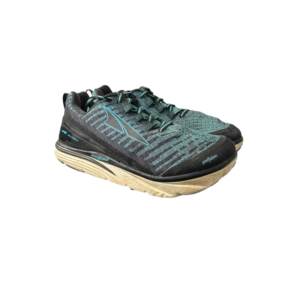 Altra Women Torin Knit 3.5 AFW1837K-3 Black Blue Running Shoes Sneakers Size 6.5